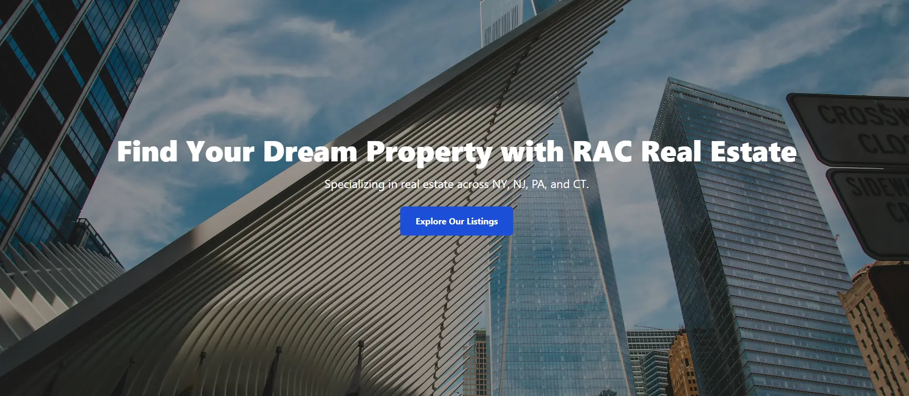 RAC Real Estate website preview